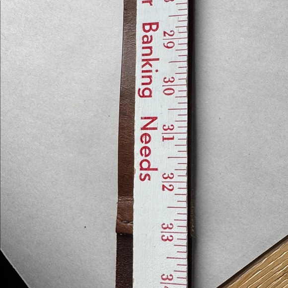 VTG GAP Leather Double Circle Slip Belt Womens M Brown distressed Y2K Western - Picture 8 of 8